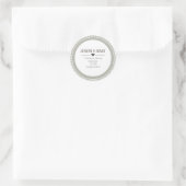 Hübsch Moderne Rücksendeadresse Runder Aufkleber (Tasche)