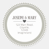 Hübsch Moderne Rücksendeadresse Runder Aufkleber (Vorderseite)