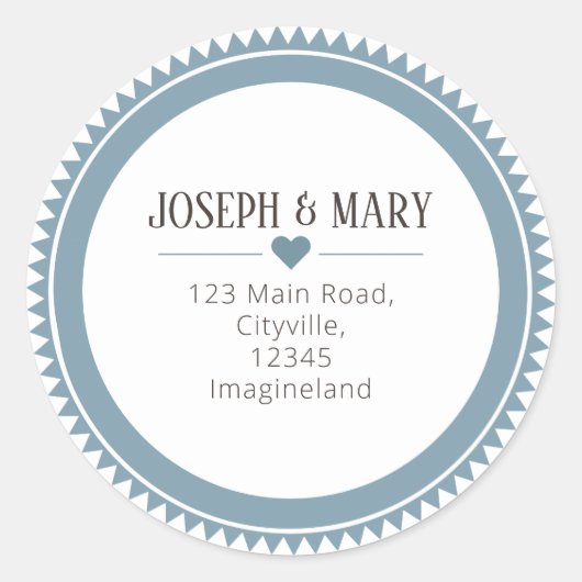 Hübsch Moderne Rücksendeadresse Runder Aufkleber (Vorderseite)