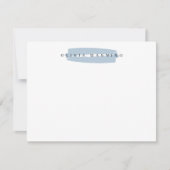 Hübsch Modernes helles Blaues Wasser Pinselstriche Mitteilungskarte (Vorderseite)