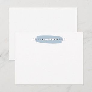 Hübsch Modernes helles Blaues Wasser Pinselstriche Mitteilungskarte