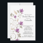 Hübsch Modernes, Lila Brautparty der Blumenzucht Einladung<br><div class="desc">Beginnen Sie Ihr Brautparty oder Brautparty im Frühling mit unserem modernen lila Blume-Weinreben-Polterabend. Unsere Blumeneinladung mit hübschem,  blumengeschmücktem Set auf einem knusprigen weißen Hintergrund ist elegant und modern zugleich. Besuchen Sie unseren Shop,  um diese Einladung in einer Vielzahl von Blume-Farben zu sehen.</div>