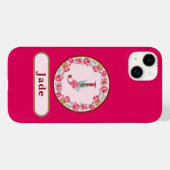 Hübsch Monogramm J Floral Case-Mate iPhone Hülle (Rückseite (Horizontal))