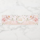 Hübsch Moon Pink Gold Twinkle Star Baby Girl Gefal Wasserflaschenetikett (Einzelnes Label)