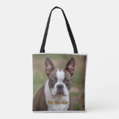 Hübsch "My Bestie" Boston Terrier Personalisiert Tasche (Rückseite)