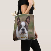 Hübsch "My Bestie" Boston Terrier Personalisiert Tasche (Von Nahem)
