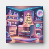 Hübsch Neon Baby's Name New Kinderzimmer Room Fotoplatte (Vorderseite)