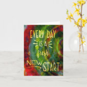 Hübsch "Neuer Start" Karte (Gelbe Blume)