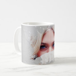 Hübsch Nice Girl Blue Eyes Blonde Hair Frau Kaffeetasse