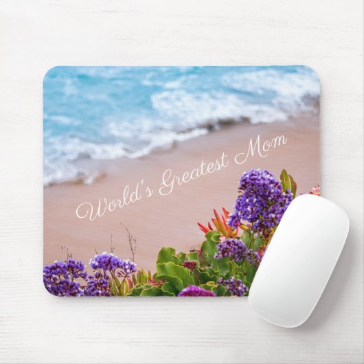 Hübsch Ocean Florals Sandy Beach Mthers Day Mousepad (Mit Mouse)