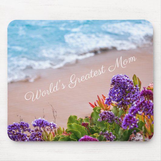 Hübsch Ocean Florals Sandy Beach Mthers Day Mousepad (Vorne)