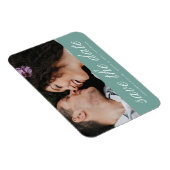 Hübsch Ocean Green Save the Date Hochzeitsfest Fot Magnet (Rechte Seite)