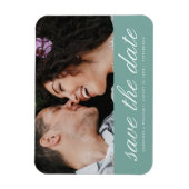 Hübsch Ocean Green Save the Date Hochzeitsfest Fot Magnet (Vertikal)
