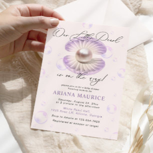 Hübsch Ocean Little Pearl Baby Dusche Einladung
