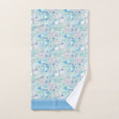 Hübsch Ocean Seashell Muster mit dem Namen Blue Badhandtuch Set (Handtuch)