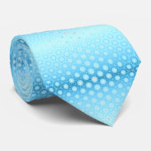 Hübsch Ombre Blau und Peach Geometric Krawatte (Gerollt)