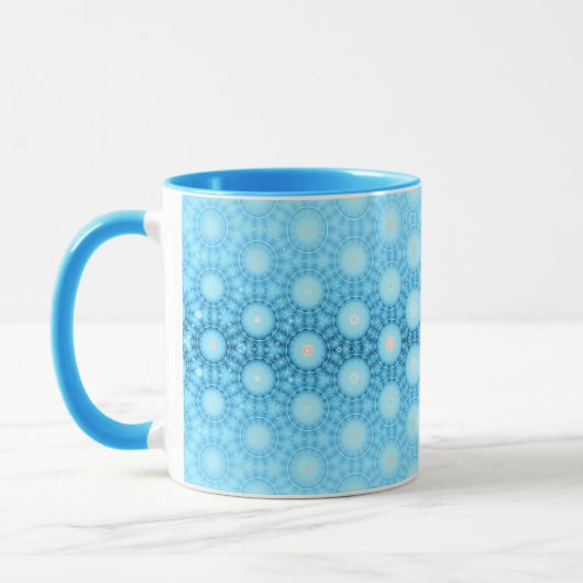Hübsch Ombre Blau und Peach Geometric Tasse (Links)