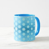 Hübsch Ombre Blau und Peach Geometric Tasse (VorderseiteRechts)