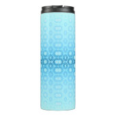 Hübsch Ombre Blau und Peach Geometric Thermosbecher (Rückseite)