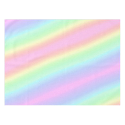Hübsch Ombre Gradient Pastel Rainbow Tischdecke (Vorderseite (Horizontal))