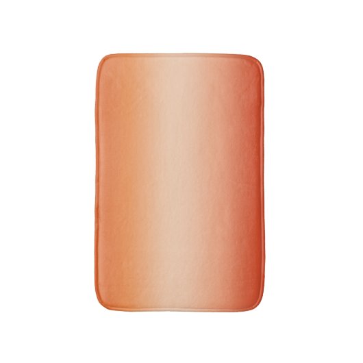 Hübsch Ombre Hot Summer Orange & Apricot Gradient Badematte (Vorderseite Vertikal)