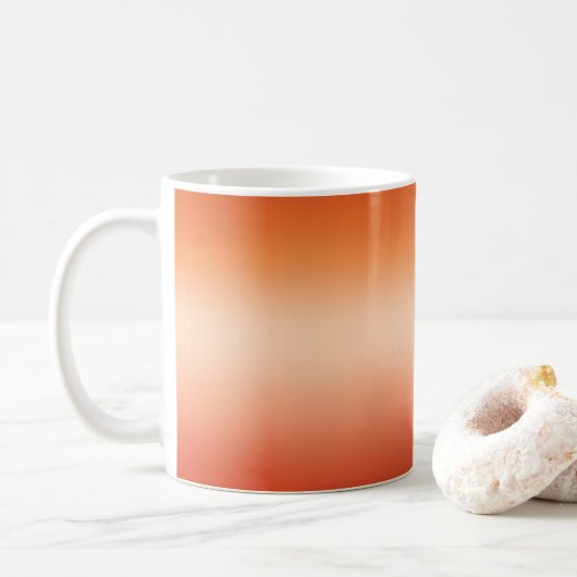 Hübsch Ombre Hot Summer Orange & Apricot Gradient Kaffeetasse (Mit Donut)