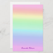 Hübsch Ombre Pastel Rainbow Briefpapier (Vorne/Hinten)