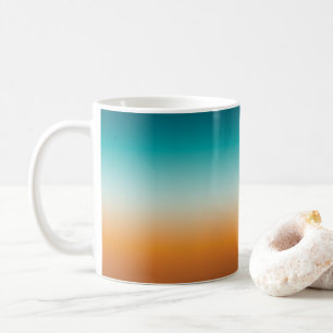 Hübsch Ombre Sunny Orange & Aquamarin Blue Gradie Kaffeetasse