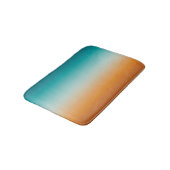 Hübsch Ombre Sunny Orange & Aquamarin Blue Gradien Badematte (Schrägansicht)