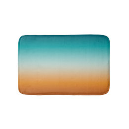 Hübsch Ombre Sunny Orange & Aquamarin Blue Gradien Badematte