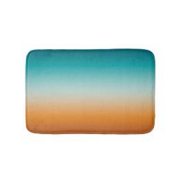 Hübsch Ombre Sunny Orange & Aquamarin Blue Gradien Badematte