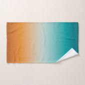 Hübsch Ombre Sunny Orange & Aquamarin Blue Gradien Badhandtuch Set (Handtuch)