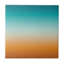 Hübsch Ombre Sunny Orange & Aquamarin Blue Gradien Fliese