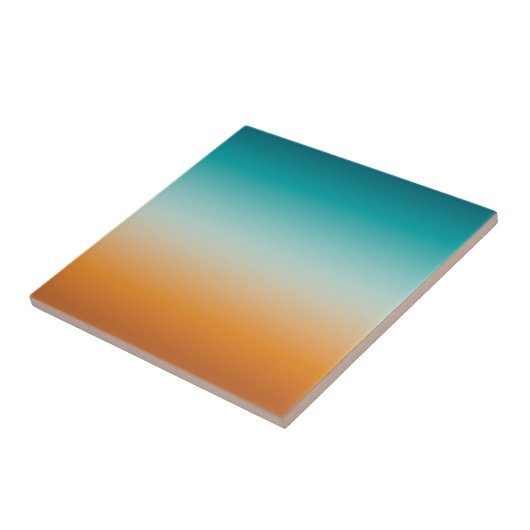 Hübsch Ombre Sunny Orange & Aquamarin Blue Gradien Fliese (Seite)