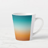 Hübsch Ombre Sunny Orange & Aquamarin Blue Gradien Milchtasse (Rechts)