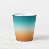 Hübsch Ombre Sunny Orange & Aquamarin Blue Gradien Milchtasse (Vorderseite)