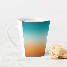 Hübsch Ombre Sunny Orange & Aquamarin Blue Gradien Milchtasse