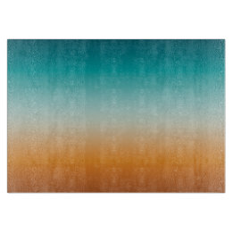 Hübsch Ombre Sunny Orange & Aquamarin Blue Gradien Schneidebrett