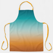 Hübsch Ombre Sunny Orange & Aquamarin Blue Gradien Schürze (Vorderseite)
