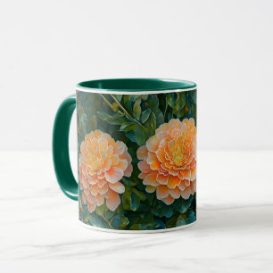 Hübsch Orange Blume Garden Art Tasse Cup