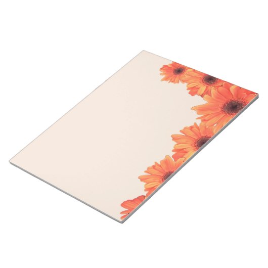 Hübsch Orange Daisies Notepad Notizblock (angewinkelt)