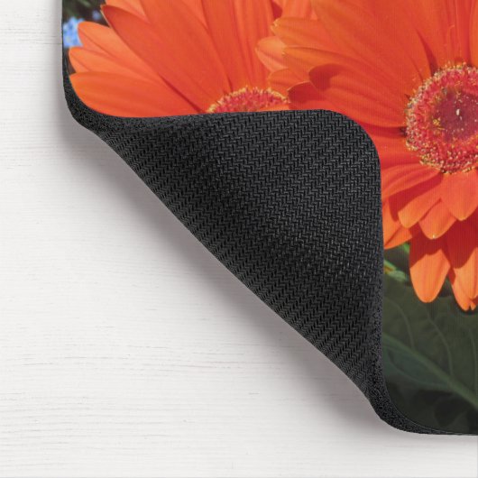 Hübsch Orange Daisy Fotografie Mousepad (Ecke)