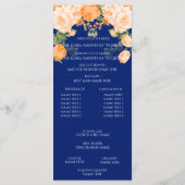 Hübsch Orange Floral on Navy Blue - Programm (Rückseite)