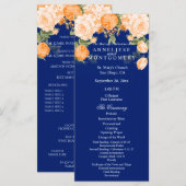 Hübsch Orange Floral on Navy Blue - Programm (Vorne/Hinten)
