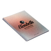 Hübsch Orange Glitzer Foto und Name Notizblock (Rechte Seite)