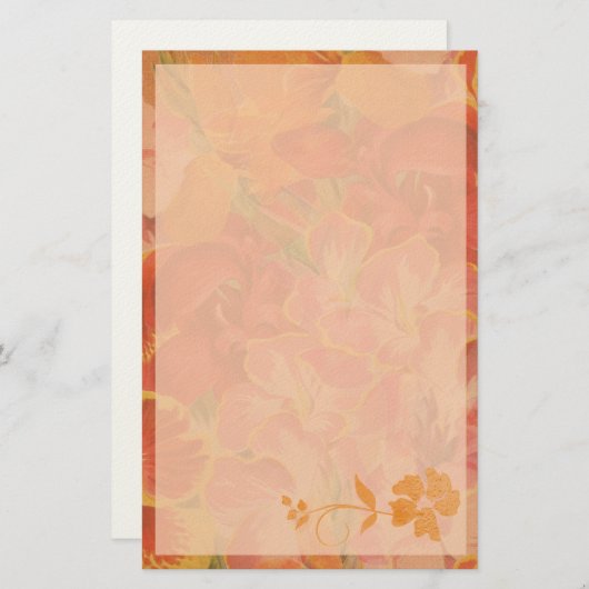 Hübsch Orange Herbst Briefpapier (Vorne/Hinten)