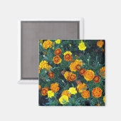 Hübsch Orange Marigolds Foto Magnet (Vorderseite/Rückseite)