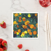 Hübsch Orange Marigolds Foto Serviette (Beispiel)