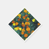 Hübsch Orange Marigolds Foto Serviette (Ecke)