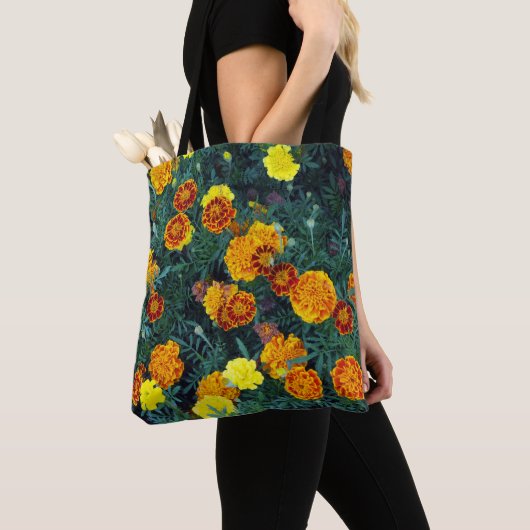 Hübsch Orange Marigolds Foto Tasche (Von Nahem)